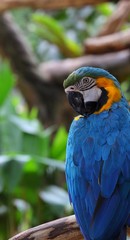 Obraz premium blue and yellow macaw