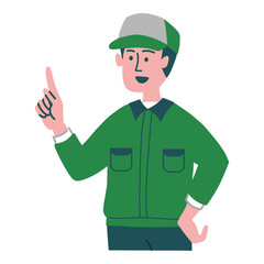 宅配　男性　作業服　提案