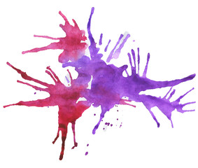 Abstract watercolor background. Colorful watercolor spots are brush painted.