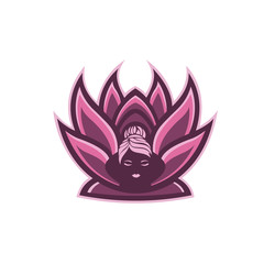 Beauty logo with white background, Beauty salon cosmetics spa hair Logotype concept icon,