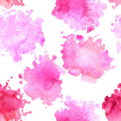 Fototapeta na wymiar watercolor pink background, paint stain