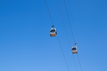 Obraz premium Tbilisi cable car. This is a popular tourist attraction in the city. 