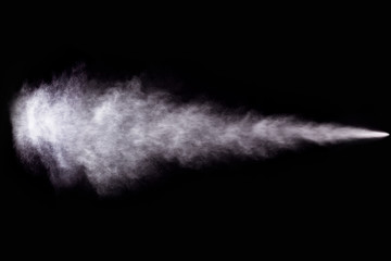 water spray of high pressure water jet on black background - 312630563