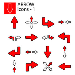 Web icons set - Line arrows