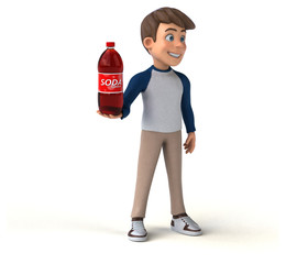 3D cartoon character fun teenager