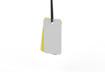 Two Glossy Labels Mock up isolated on a white background. d illutration