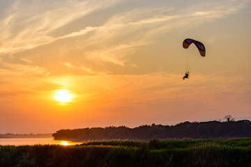 Preparation for flights on paramotors. Flying on paramotor.