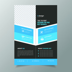 Obraz premium Business brochure flyer design layout template in A4 size.