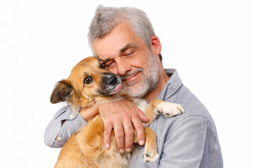 Friends forever: man and his lovely dog
