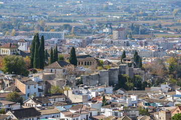 Fototapeta na wymiar The roofs of Granada.
