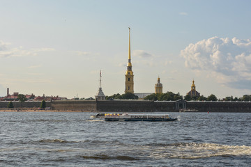 St. Petersburg, Neva, Peter and Paul fortress, Russia.