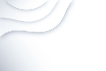 white abstract background - modern concept of paper art style, vector.