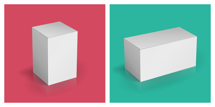 realistic box mockup horizontal
