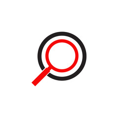 Search magnifying glass icon logo design vector template