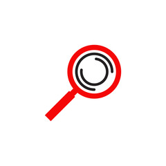 Search magnifying glass icon logo design vector template