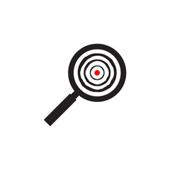 Search magnifying glass icon logo design vector template