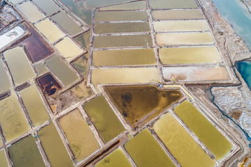 aerial view of the salt flats, Caka salt lake, Qinghai, China