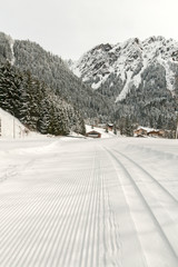 Langlaufloipen in den Alpen