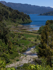 Fototapeta na wymiar Lake Waikaremoana Te Urewera National Park New Zealand.