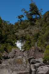 Fototapeta na wymiar Korokoro Waterfall. Lake Waikaremoana Te Urewera National Park New Zealand.