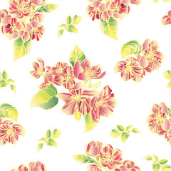 Apple flowers seamless pattern. Design for fabric, textile, packaging, covers, wallpaper and background.