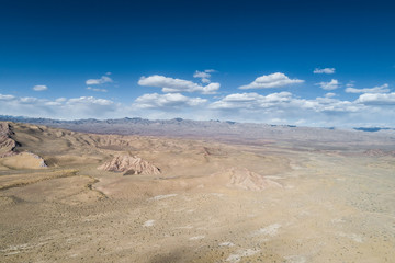 aerial view of dry land in Qinghai, China