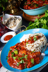 Indian Chicken Tikka Masala with wild rice