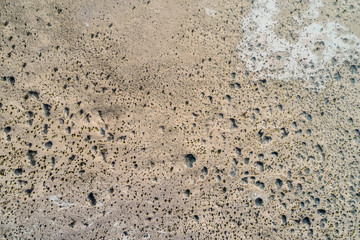 aerial view of dry land in Qinghai, China