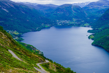 Mountains fjord landscape, Norway