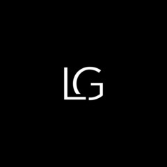 Unique modern artistic LG initial based letter icon logo