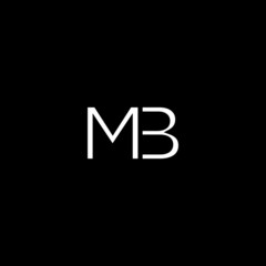 Creative unique minimal MB initial based letter icon logo