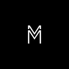 Creative unique minimal MM initial based letter icon logo