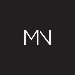 Creative unique minimal MN initial based letter icon logo
