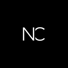 Creative unique minimal NC initial based letter icon logo