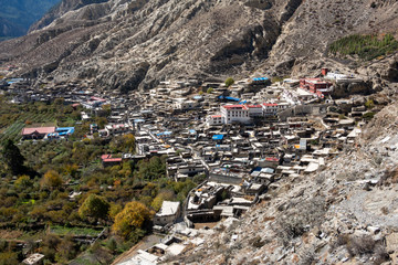 Small Town of Marpha in Nepal