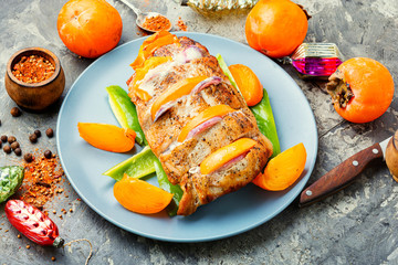 Baked meat for christmas
