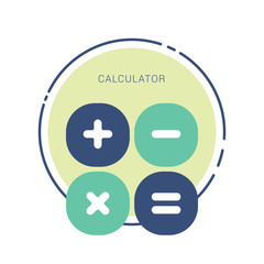 Flat Calculator icon Vector Illustration