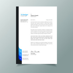 Modern and conpany creative letterhead fesign template