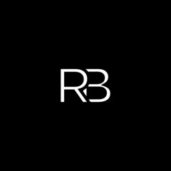 Modern unique minimal creative RB initial based letter icon logo