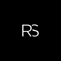 Modern unique minimal creative RS initial based letter icon logo