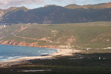 Fototapeta premium La costa e le spiaggie di Gonnesa