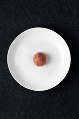 raw homemade meatball