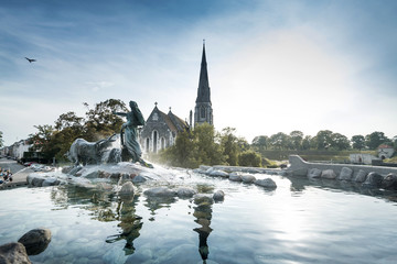 Beautiful Copenhagen city in Denmark © surangaw