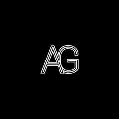 Creative minimal trendy AG initial based letter icon logo