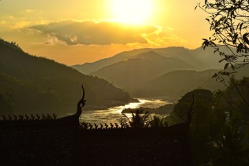 Sunset over the Mekong