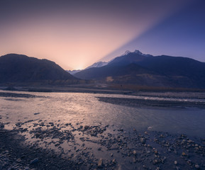 Sunrise over Kali Gandaki