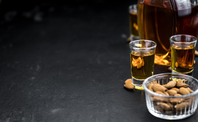 Portion of Amaretto as detailed close-up shot; selective focus
