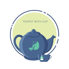 Obraz premium The teapot and cup icon.