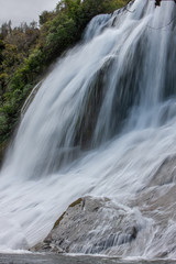 Te Urewera National Park. New Zealand.. Waterfall. Lake Waikaremoana