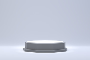3d rendering,Podium minimal abstract background for cosmetic product presentation, Abstract geometric shape